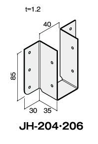 Ｃマーク根太受け金物(接合具同梱)